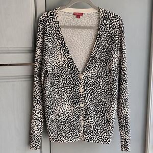 Merona Women's Black and Cream Cardigan